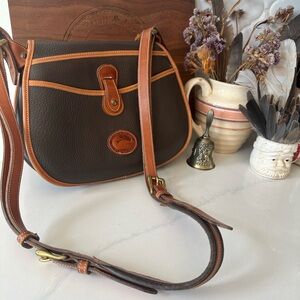 Dooney & Bourke Dark Brown and Tan Crossbody Bag